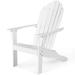 Topbuy Outdoor Adirondack Chair Patio Solid Acacia wood White