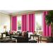Window Curtain Room Darkening K68 hot pink color 100 % blackout thermal drapes for bedroom living room closet door noise reducing 37 inch wide X 84 inch long 2 panels
