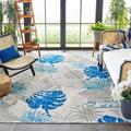 SAFAVIEH Cabana Kuzman Cream/Red 2 X8 Runner Indoor/Outdoor Area Rug Grey/Blue 8 x 10