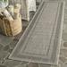 SAFAVIEH Courtyard Agnes Striped Border Indoor/Outdoor Runner 2 3 x 14 Beige/Black