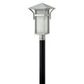 1 Light Large Outdoor Post Top Or Pier Mount Lantern Transitional-Craftsman-Coastal Style 11 Inch Wide By 19.5 Inch High-Titanium Finish-Incandescent