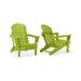 BRAXTON Outdoor Patio Folding Poly Adirondack Chair ( Set of 2) Lime