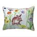 Betsy Drake Interiors Whiskers Bunny Indoor/Outdoor Lumbar Pillow