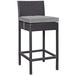 Modern Contemporary Urban Design Outdoor Patio Balcony Garden Furniture Bar Side Stool Chair Rattan Wicker Grey Gray