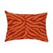 Simply Daisy 14 x 20 Animal Stripe Orange Decorative Abstract Outdoor Throw Pillow