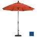 California Umbrella 9 ft. Fiberglass Market Umbrella Collar Tilt - Bronze-Olefin-Pacific Blue