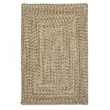 Colonial Mills 7 x 9 Moss Green and Brown Rectangular Braided Area Throw Rug