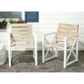 SAFAVIEH Outdoor Collection Irina Arm Chair White/Oak