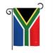 Breeze Decor BD-CY-GS-108208-IP-BO-D-US14-BD 13 x 18.5 in. South Africa Flags of the World Nationality Impressions Decorative Vertical Double Sided Garden Flag Set with Banner Pole