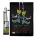 Breeze Decor BD-HO-GS-112072-IP-BO-D-US18-SB 13 x 18.5 in. Smell My Feet Fall Halloween Vertical Double Sided Mini Garden Flag Set with Banner Pole