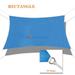 Sunshades Depot 12 x 18 Sun Shade Sail Rectangle Permeable Canopy Blue Custom Size Available Commercial Standard