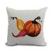 Simply Daisy 16 x 16 Gourd Pile Cream Fall Print Outdoor Decorative Throw Pillow