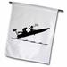 3dRose An Image of a Stickman Getting Air in a Drag Boat Dude Word Balloon Polyester 1 6 x 1 Garden Flag