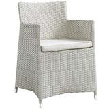 Modway Junction 18.5 Wicker / Rattan Outdoor Armchair in Gray/White