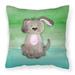 Carolines Treasures BB7357PW1818 Dog Teal & Green Watercolor Fabric Decorative Pillow