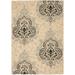 SAFAVIEH Courtyard Penelope Damask Indoor/Outdoor Area Rug Cream/Black 8 x 11