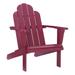 Kingfisher Lane Traditional Wood Outdoor Chair with Arm Rests in Red