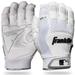 Franklin Sports Shok-Sorb X Batting Gloves - White/White - Adult Small