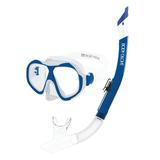 Body Glove Enlighten II Large/XL Diving Snorkel and Goggles Mask Set Clear/Blue