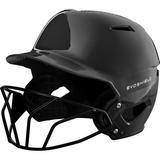 EvoShield XVT Batting Helmet Gloss Finish with Facemask Black Large and Extra Large