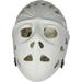 MyLec Pro Goalie Mask Lightweight & Durable Youth Hockey Mask High-Impact Plastic Hockey Helmet with Ventilation Holes & Adjustable Elastic Straps Secure Fit Modern Hockey Gifts (White Large)