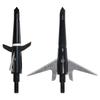 (Pack of 3) Hybrid Compound Bow #258 Broadheads by Swhacker 4-Blade 125 Grain 2.25 Cut