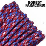 Bored Paracord Brand 550 lb Type III Paracord - Rebel Camo 100 Feet