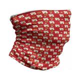 Japanese Cat Neck Gaiter Luck Cat on Warm Back Unisex Vermilion White by Ambesonne