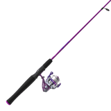 Zebco Splash Kids Spinning Reel and Fishing Rod Combo 6-Foot 2-Piece Rod Purple