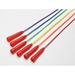 Sportime Jump Ropes 7 Feet Assorted Colors Red Handles Set of 6