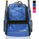 Athletico Youth Baseball Bag Bat Backpack For Baseball Tball & Softball Equipment & Gear Holds Bat Helmet Glove Fence Hook (Blue)
