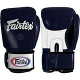Fairtex Muay Thai-Style Sparring Gloves 14 oz Navy Blue / White