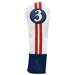 Sahara Retro Headcover #3 Fairway Wood Red/White/Blue