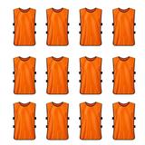 Toptie Training Vests Soccer Pinnies Football Jersey Pinnies for Soccer Team Adult / Child-Orange 12Pcs-YM(Child)