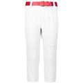 Augusta XS Youth Pull-Up Baseball Pant with Loops White 1486