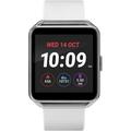 iConnect By Timex Classic Square Smartwatch with Heart Rate & Two-Way Bluetooth Calling 40mm â€“ Silver-Tone with White Strap