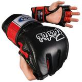 Fairtex Ultimate Combat MMA Gloves - Open Thumb Regular Black / Red