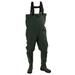 Men s Cascades 2-Ply Bootfoot Poly/Rubber Felt Chest Wader | Green | Size 11