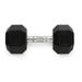 Weider Rubber Hex Dumbbell 5-70 lbs with Chrome Handle and Knurled Grip Sold Individually