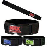 MRX Weight Lifting Belt - 4 Inches Wide 8mm Thick Padded Back Support with Flexible Ultralight Foam Powerlifting Belts Heavy Duty Deadlifts Workout Squats Exercise & Lifting Belt for Men & Women