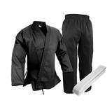 Prowin Corp Martial Arts Karate Light Weigh 7.5 oz Gi Black Uniform