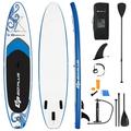 Goplus 10.5â€™ Inflatable Stand Up Paddle Board 6 Thick SUP W/Carrying Bag Aluminum Paddle