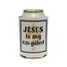 Jesus is My Co-pilot - Religion Religious Christian Catholic Cross Can Cooler Drink Insulator Beverage Insulated Holder