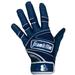 Franklin Sports MLB Batting Gloves - Powerstrap - Navy Chrome - Adult XX-Large