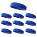 GOGO 100 Pieces Sweat Headbands Royal Blue Cotton Sports Headbands for Tennis / Basketball / Running / Yoga