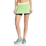 asics women s fuji skort performance tennis skirt - black & green