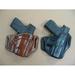 Azula Leather 2 Slot Molded Pancake Belt Holster for S&W Shield with Laser 9mm .40 OWB Black Left Hand