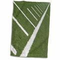 3dRose Football field with yard markers. - Towel 15 by 22-inch