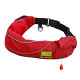 Premium Automatic / Manual Inflatable Belt Pack PFD Waist Inflate Life Jacket Lifejacket Vest SUP Survival Aid Lifesaving PFD Classic Red Color â€¦