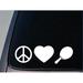 Peace love Ping Pong sticker *H78* 8 vinyl paddle table tennis